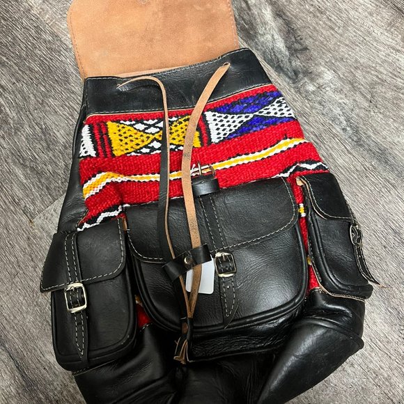 Real Genuine Leather Backpack | Organic Vegetable Tanned | Handwoven main image 5